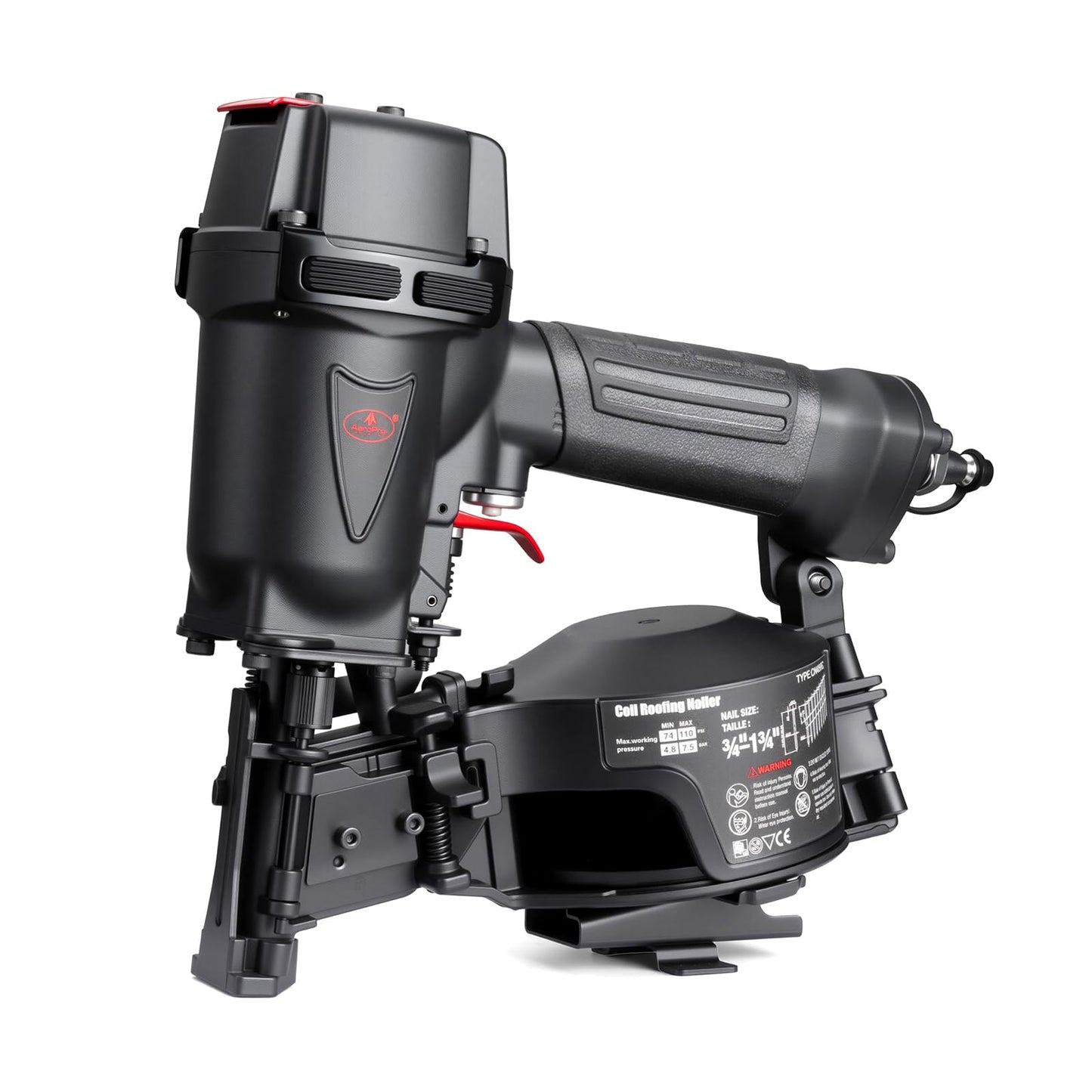 AEROPRO TOOLS Roofing Nailer 15 Degree Coil Roofing Nails 3/4-Inch up to 1-3/4-Inch CN45RC