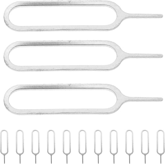500pcs Universal Sim Card Tool Kit, Silver Sim Extractor Pins and Tray Ejector Needles for Smartphones, Tablets