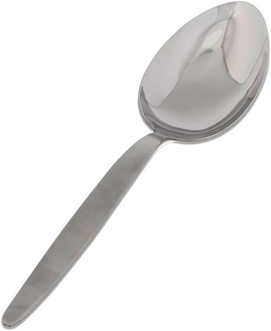 BNAZIND Chef Kunz Spoon | 9 inch 2.5 Tbsp18/10 Stainless Steel Silver Serving Spoons | Sauce, Basting, Quenelle, Plating, Cooking Chef Spoon, Dishwasher Safe