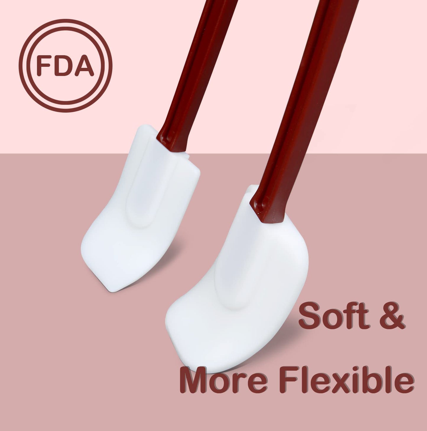 MYTASUY 16.5 INCH Silicone Spatulas Heat Resistant Heavy Duty Rubber Spatulas Commercial Spatulas Set for Kitchen Use Silicone Cooking Utensils Sets of 2
