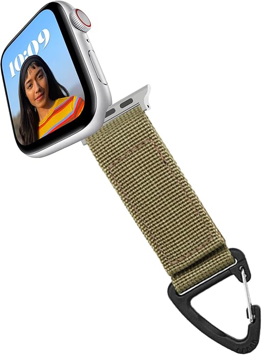 Tactical Duty Belt Keychain Compatible with Apple Watch 38mm 40mm 41mm 42mm 44mm 45mm 46mm 49mm, Watch Fob Military Braided Strap for iWatch Series 10 9 8 7 6 5 4 3 2 1, Ultra 2/Ultra/SE