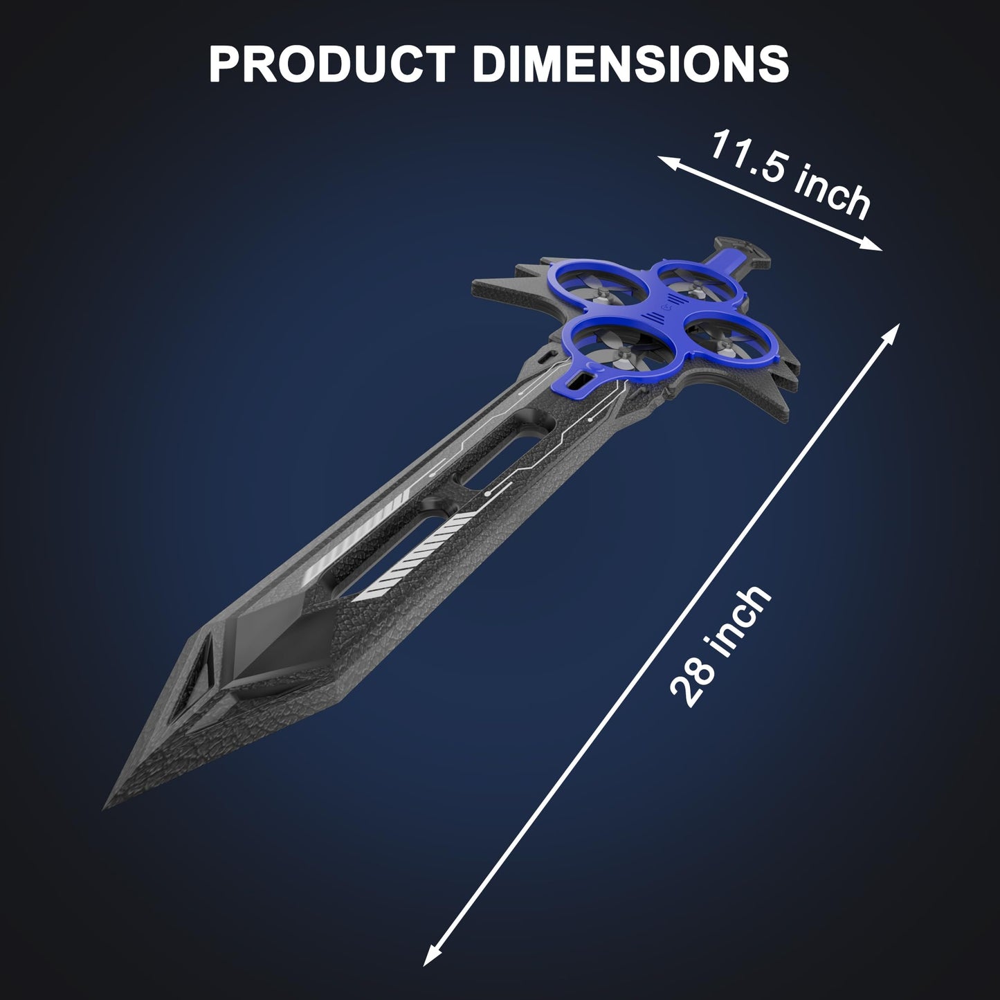 Virellia Flying Sword RC Airplane, Flying Dagger Remote Control Airplane Drone for Kids Adults 8-16, Gesture Control Planes with 360° Flip Fighter Jet Toy, Stunt Roll, Gifts for Kids Boys Girls, Large