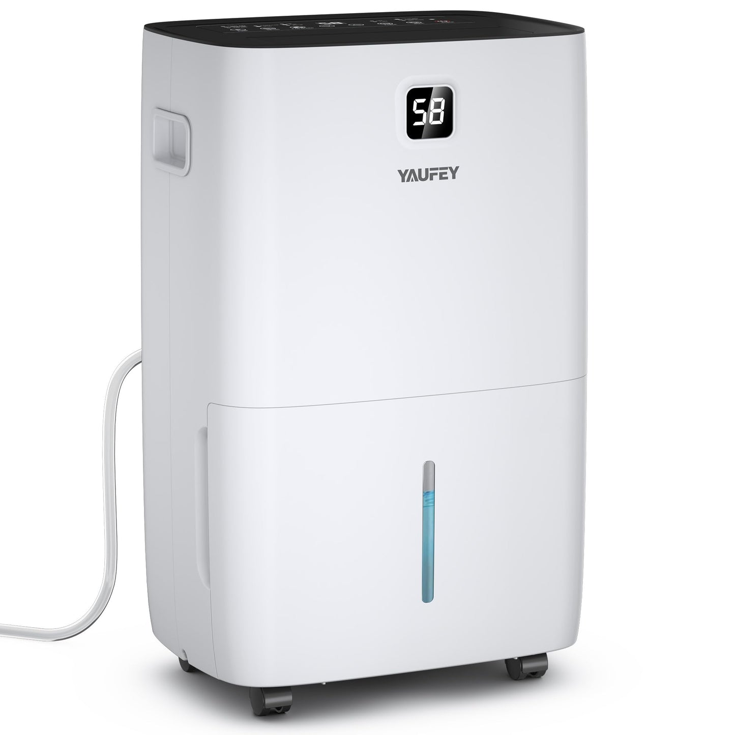 Yaufey 150 Pints Dehumidifier for Home, Basement and Large Room up to 7000 Sq. Ft., with Drain Hose, Timer, Intelligent Humidity Control and Large Water Tank