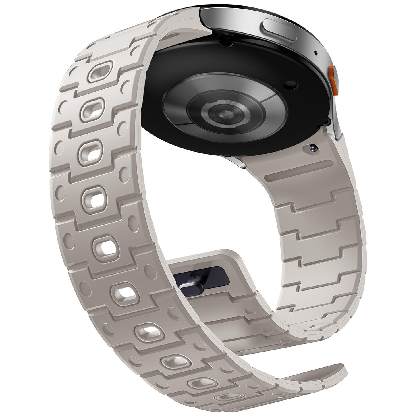 Bandletic Silicone Magnetic Band Compatible with Samsung Galaxy Watch 7 6 5 4 FE 40mm 44mm/Watch 6 4 Classic 43mm 47mm 42mm 46mm/Watch 5 Pro 45mm, 20mm No Gap Soft Sport Strap for Men Women