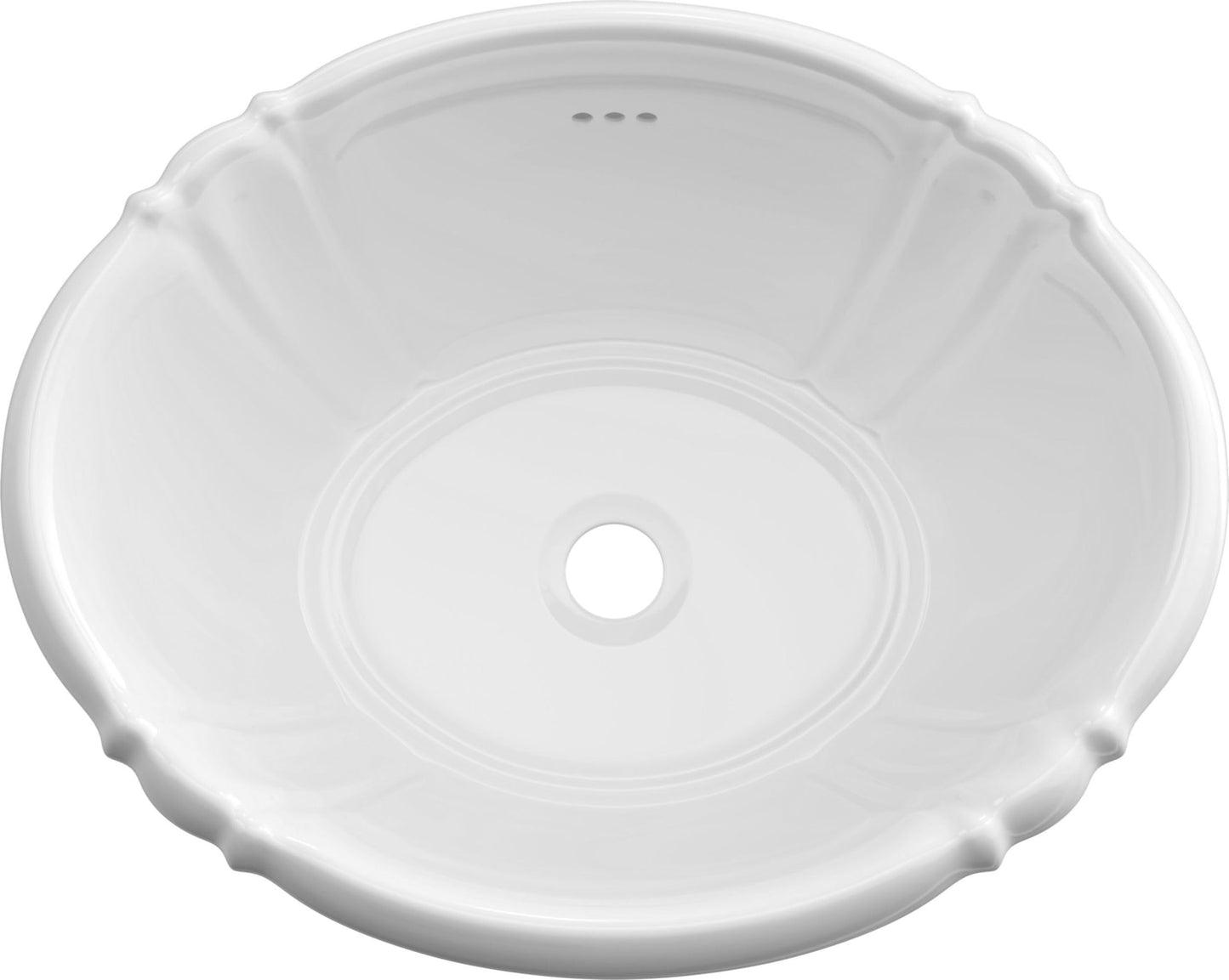 PROFLO PF1125 Richardson 17-5/8" Oval Vitreous China Drop In Bathroom Sink with Overflow - White