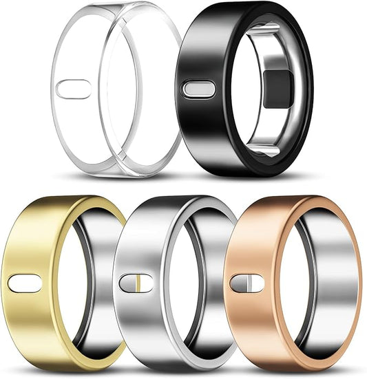 5 Pack Cover Compatible with Oura Ring Gen 4/Oura Ring Gen 3 Horizon/Heritage, Surport Charging with Cover on, Anti-Scratch TPU Protector for Oura Rings Accessories Women Men (Size 10)