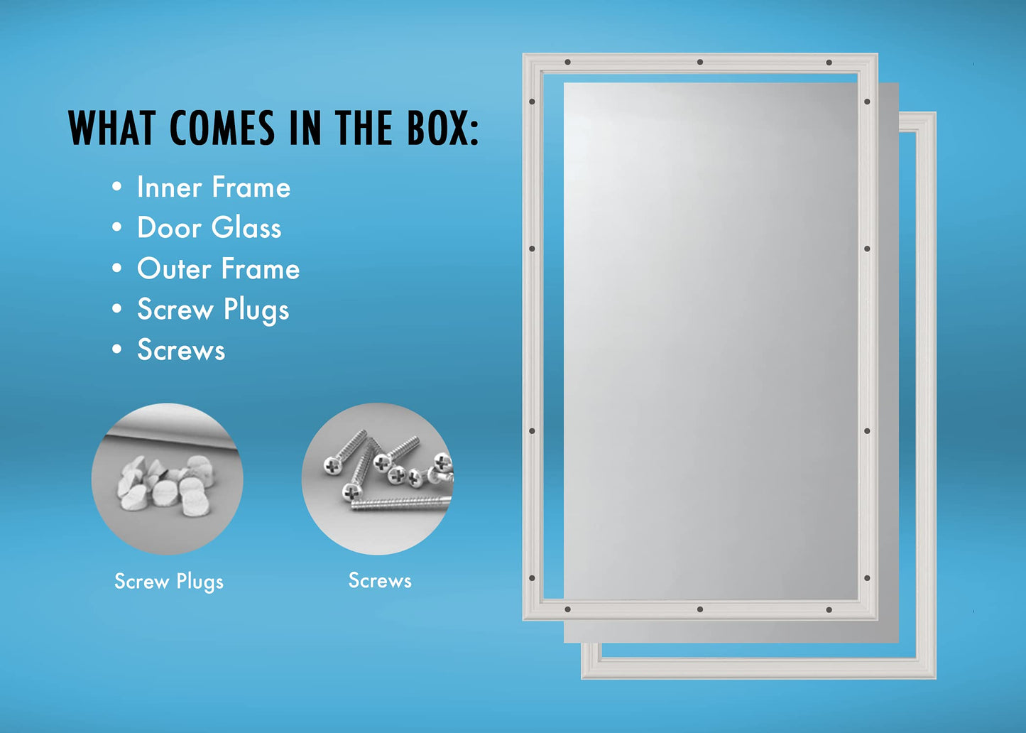 ODL Entry Door Glass Replacement for Home Improvement - 24" x 38" Exterior or Front Door Venting Window Kit Enclosed in Double Pane Tempered Clear Glass - Ideal for Side Entry and Back Patio Doors