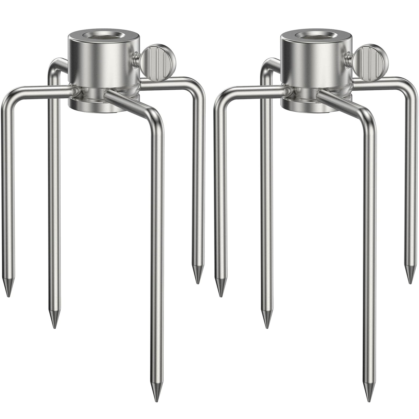 Onlyfire 6007 Stainless Steel Grill Rotisserie Meat Forks(1-Pair)- Only Fits 5/16" Square Spit Rods