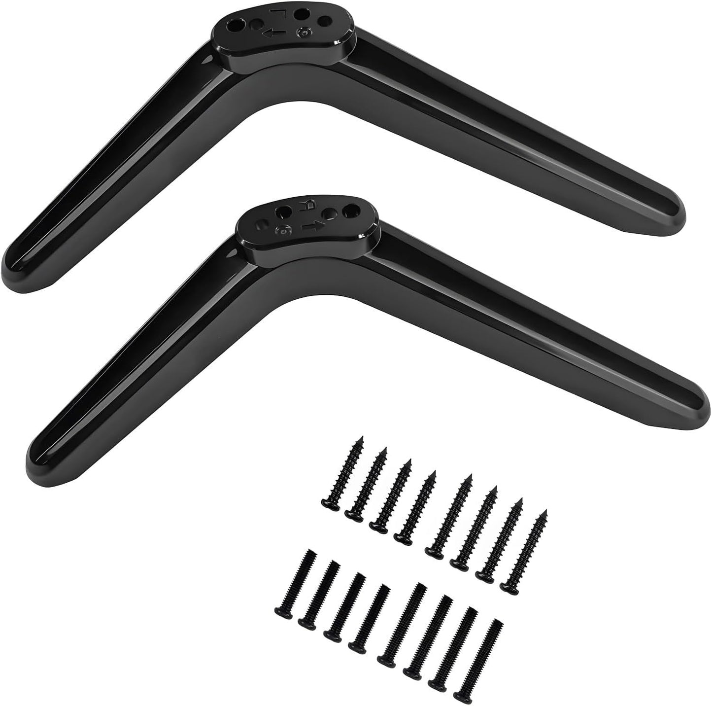 Vestamore 2 Pcs Tv Stand Legs for Replacement, Universal Base, Compatible with Tv, Adjustable Port, Abs Material