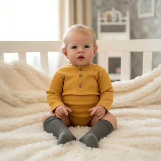 Pinky Reborn Full Body Vinyl Reborn Baby Dolls Realistic 20 Inch 50 cm Boy Soft Real Life Looking Baby Dolls with Hair Babies Anatomically Correct for Kid 3+