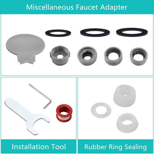 1080°Swivel Faucet Extender, Sink Water Faucet Aerator Extension in Brass, Swivel Robotic Arm Bathroom Faucet Extender, Kitchen Rotating Extension Filter with 2 Mode Splash