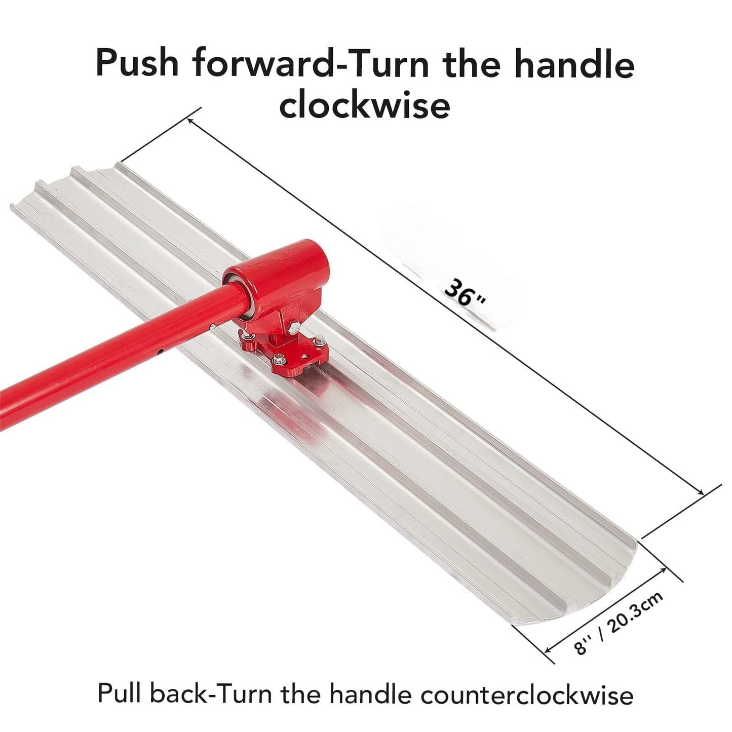 36 Inch Concrete Finishing Tool with Matching Bull Float Handle