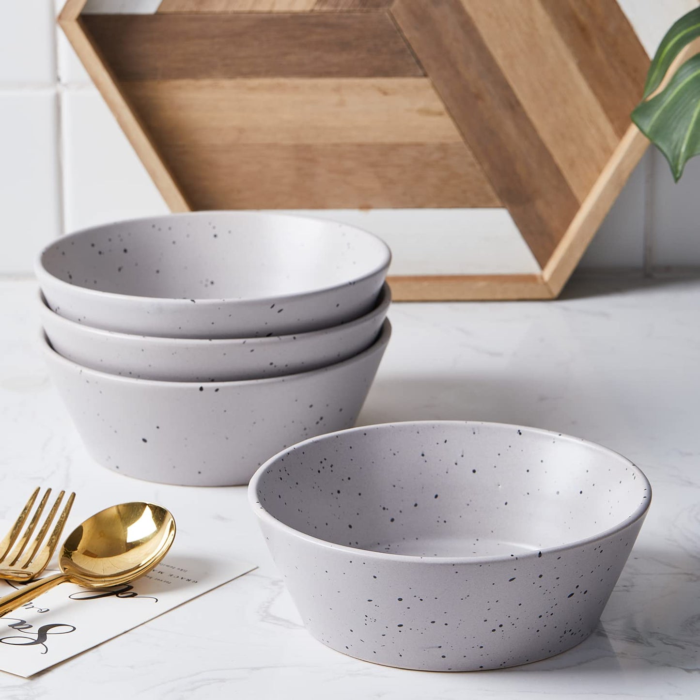 Stone Lain Jade Stoneware 16 Piece Dinnerware Set, Home Kitchen Dish Set with Dinner Plates, Salad Plates, Bowls, & Mugs - Service for 4, Light Grey