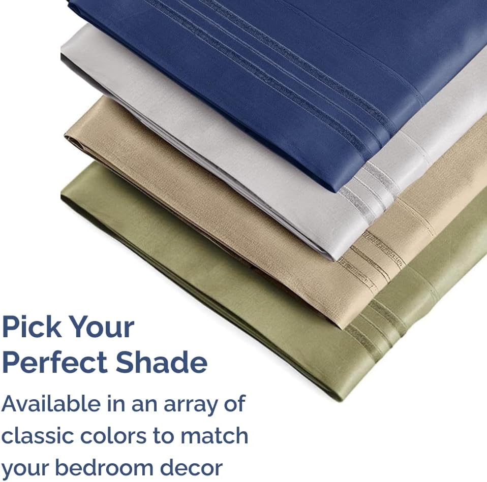 Skiennix Standard Pillow Cases Set of 4 - Ultra Soft Hotel Quality Covers - Machine Washable Spa Blue