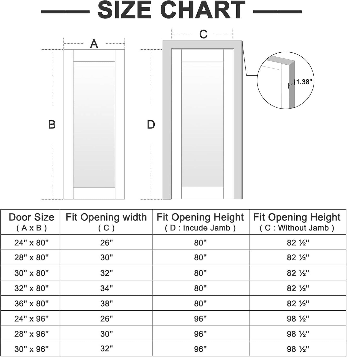 CRUTOP 24''x80'' Arch Top Pine Wood Door Slab Shaker, Solid Core Panel for Prehung Doors, Barn Doors; for Pantry, Bedroom, Closet, Laundry Room, Bedroom, Reday to Stain