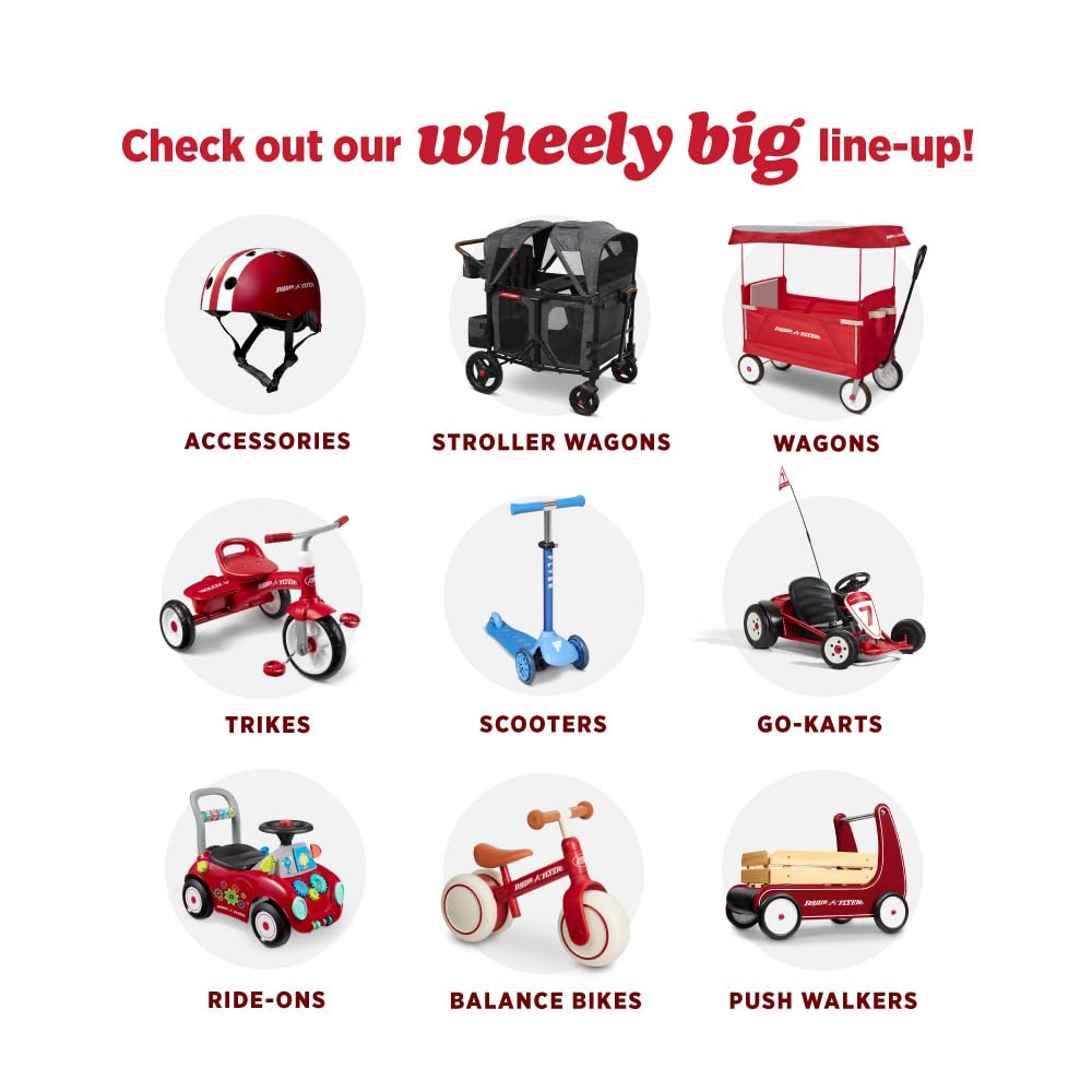Radio Flyer My 1st Scooter, Blue, for Kids 2-5 Years Old, Extra Wide Base for Balance, 2 Front Wheels for Added Stability, Easy to Use Foot Brake, 3 Wheel Scooter for Kids (Amazon Exclusive)