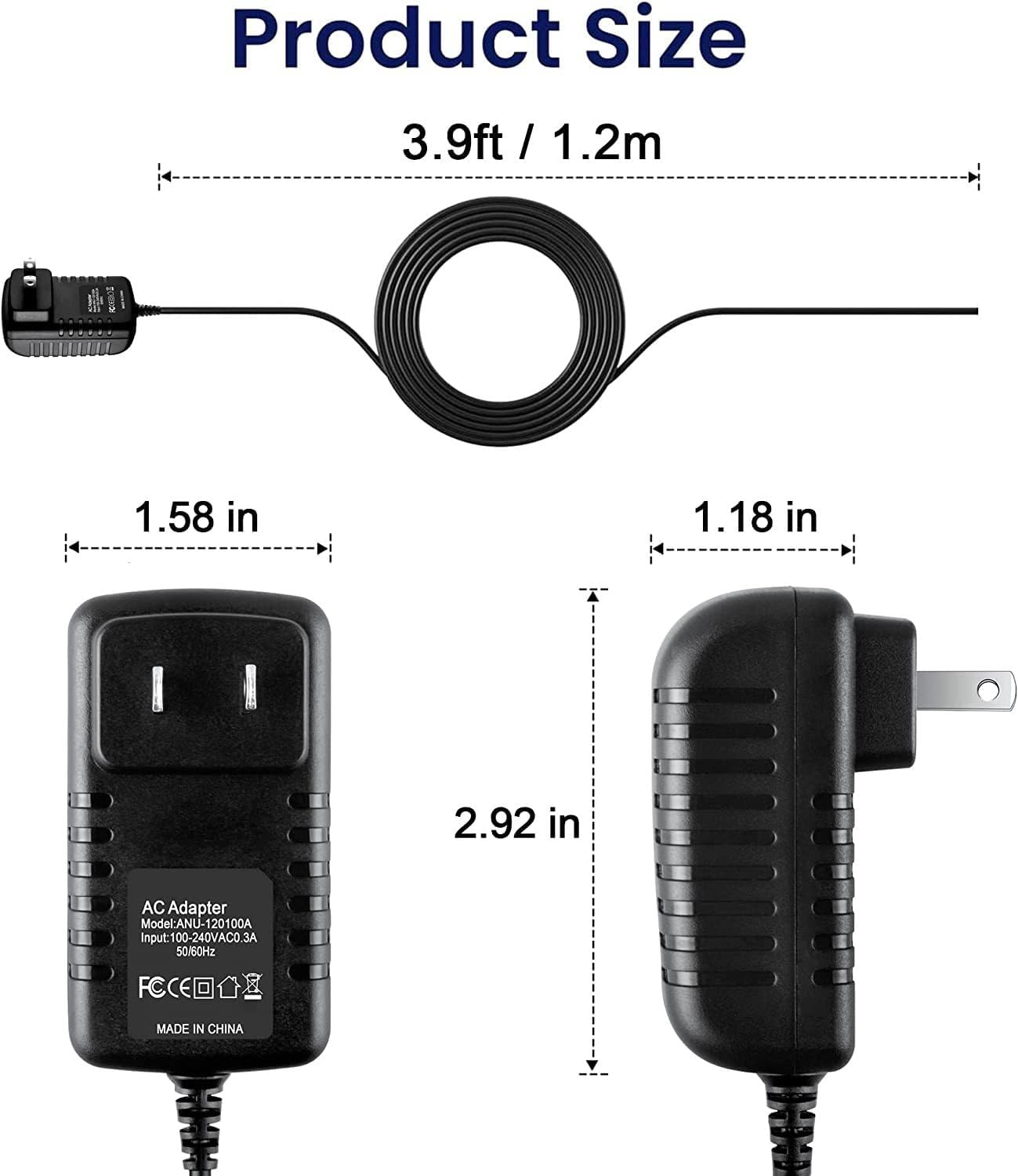 Xzrucst 12V AC-DC Adapter Power Supply Compatible for Massager of Neck Kneading Massage Shoulder