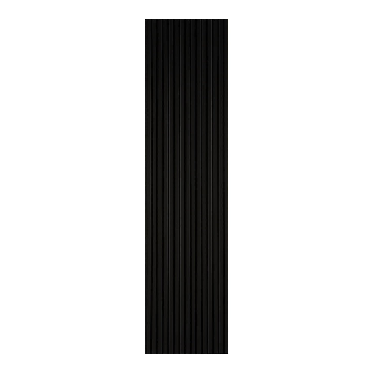 WVH Black Matte Acoustic Slat Wall Panels, Measures 141.73 x 25.20", Smooth Laminate Finish, Interior Decor for Walls & Ceilings, Noise Cancelling & Sound Absorbing for Home, Office & Bedroom, 2pcs
