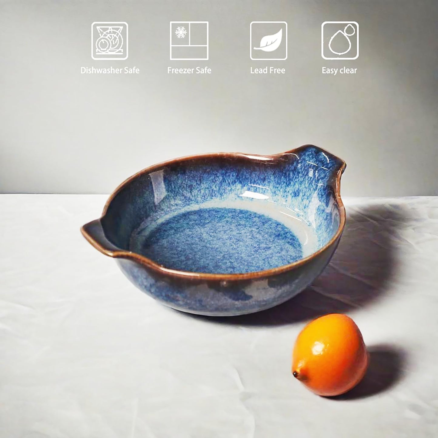 LIUYWYHCF Ceramics Au Gratin baking Dishes Set of 2, Baking Tray Bake ware, 34 oz Ramekins, for Pie Pan, Appetizer, Tart, Dessert, Quiche, Oven Small dish, individual dishes, Deep Round 9.6 Inch
