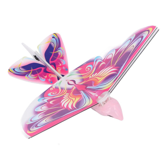 Flying RC Bird Toy 2.4GHz USB Charging LED Flapping Bird for Indoor Outdor (Pinkish)