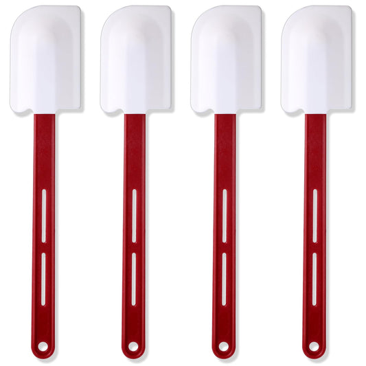 Norme 4 Pcs High Temp Silicone Spatulas Heat Resistant Rubber Spatula Commercial Silicone Scraper with Handle for Kitchen Cook Baking Mixing Utensil, Dishwasher Safe (14 Inch)