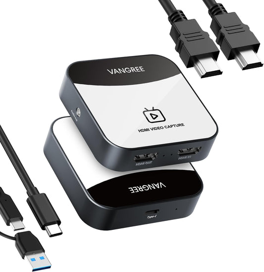 VANGREE 4K 3.0 1080P 60FPS 2/PS5/Xbox/OBS/Camera/PC Capture Card for Nintendo Switch, Audio Video Capture Card, USB C