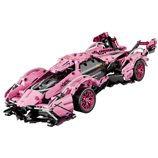 Chodia Sport Racing Car Building Block Sets for Adults, 1:14 Pink Race Supercar Toys Kits Collectible MOC Model Christmas Xmas Birthday Gifts for Old Boys and Girls, Teens Men Women Age 8-12 12-16,14+