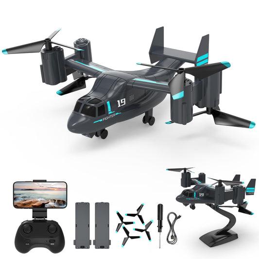LMRC LM19-A Drone with HD Camera for Beginners, WiFi Live Video Remote Control Airplane, Easy & Ready to Fly RC Plane, RC Quadcopter Gift Toy for Boys, Girls age 14& Adults, 2 Batteries (Dark Blue)