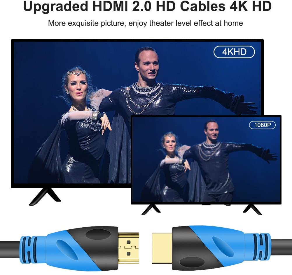 4K 30 2.0,18Gbps) 4K@60HZ 2K 1080P 3D PS4/PS5 ect(9m) HDMI FT Cable (HDMI Ultra High Speed Gold Plated