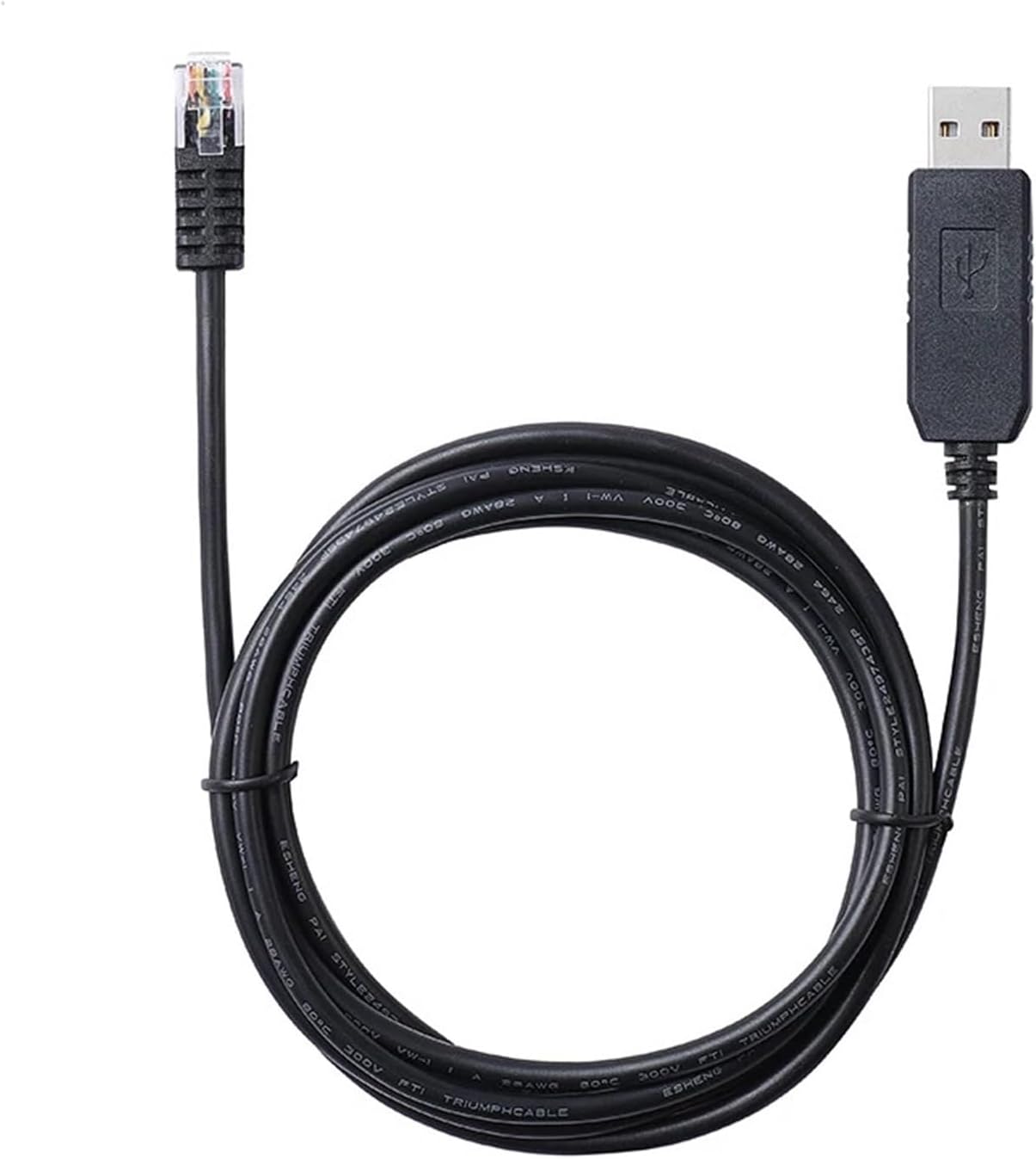 Skcvmn RS232 RJ12 6P6C Updating(1m,Black) Prolific USB Serial to PC Link Cable for Connecting Skywatcher Synscan Hand