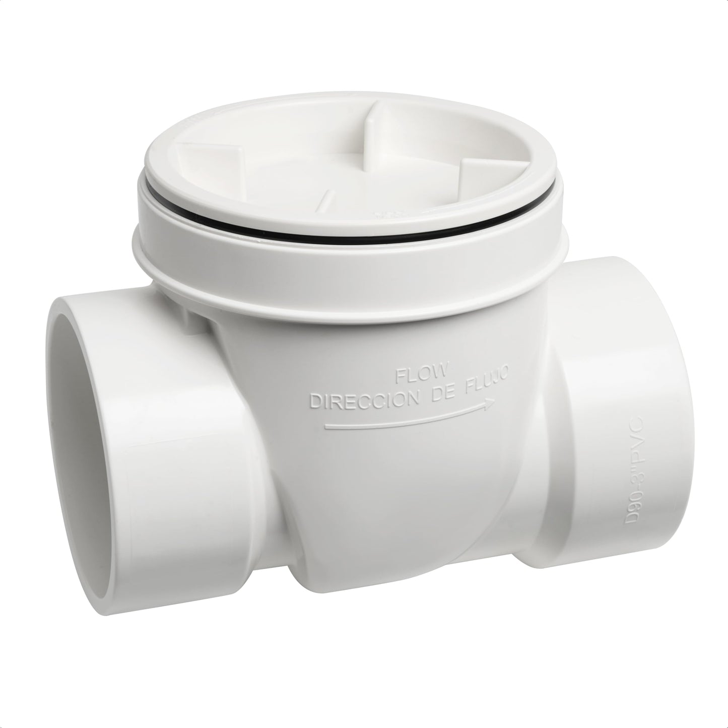 Cinsda 6" PVC Backwater Valve, 6 Inch Back Flow Preventer Valve, Backflow Water Valve Prevents Sewage Backflow