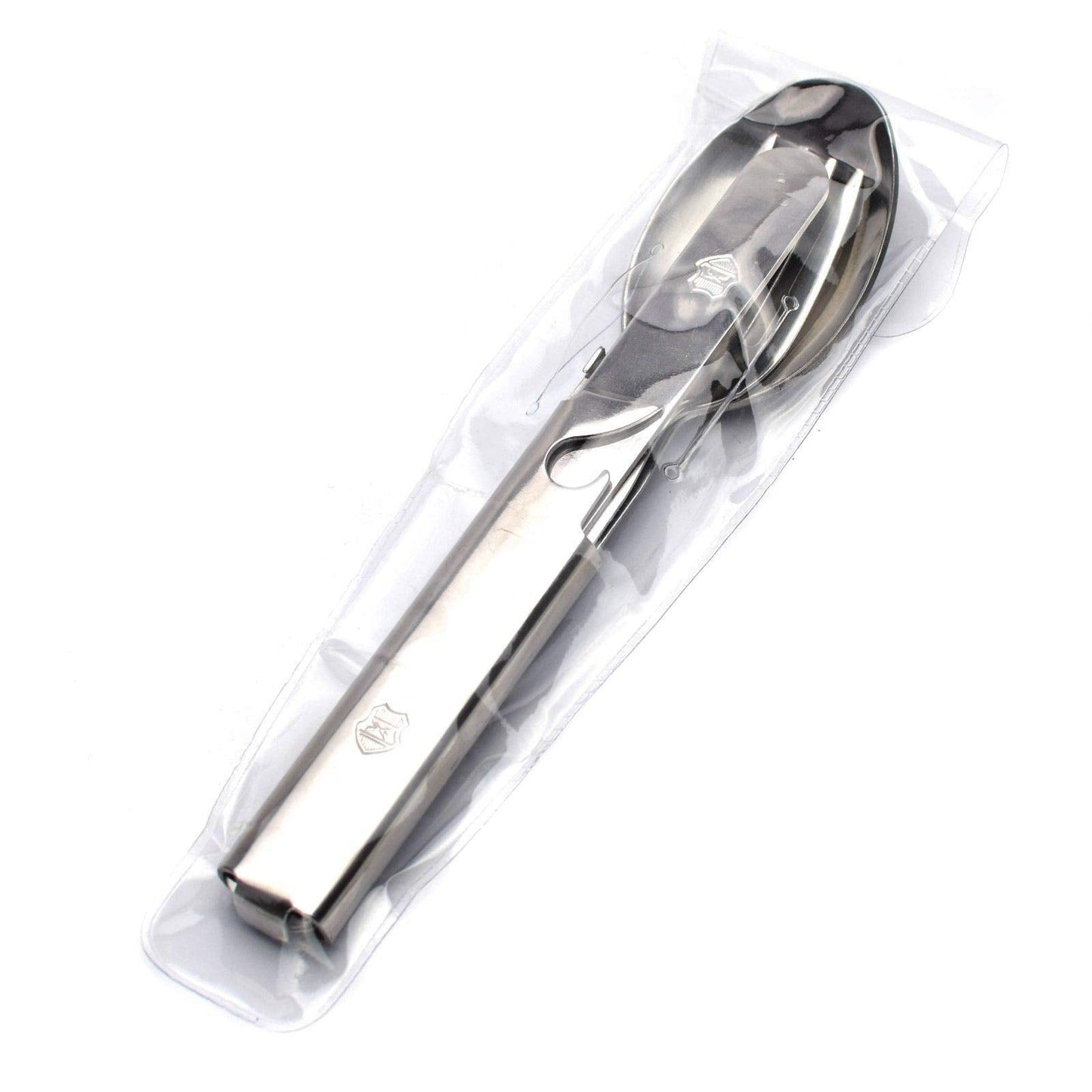 Original Hungarian army cutlery set 4 pieces. Eating utensils military issue spoon fork knife kit flatware multi-tool Camping bottle can opener stainless steel NEW