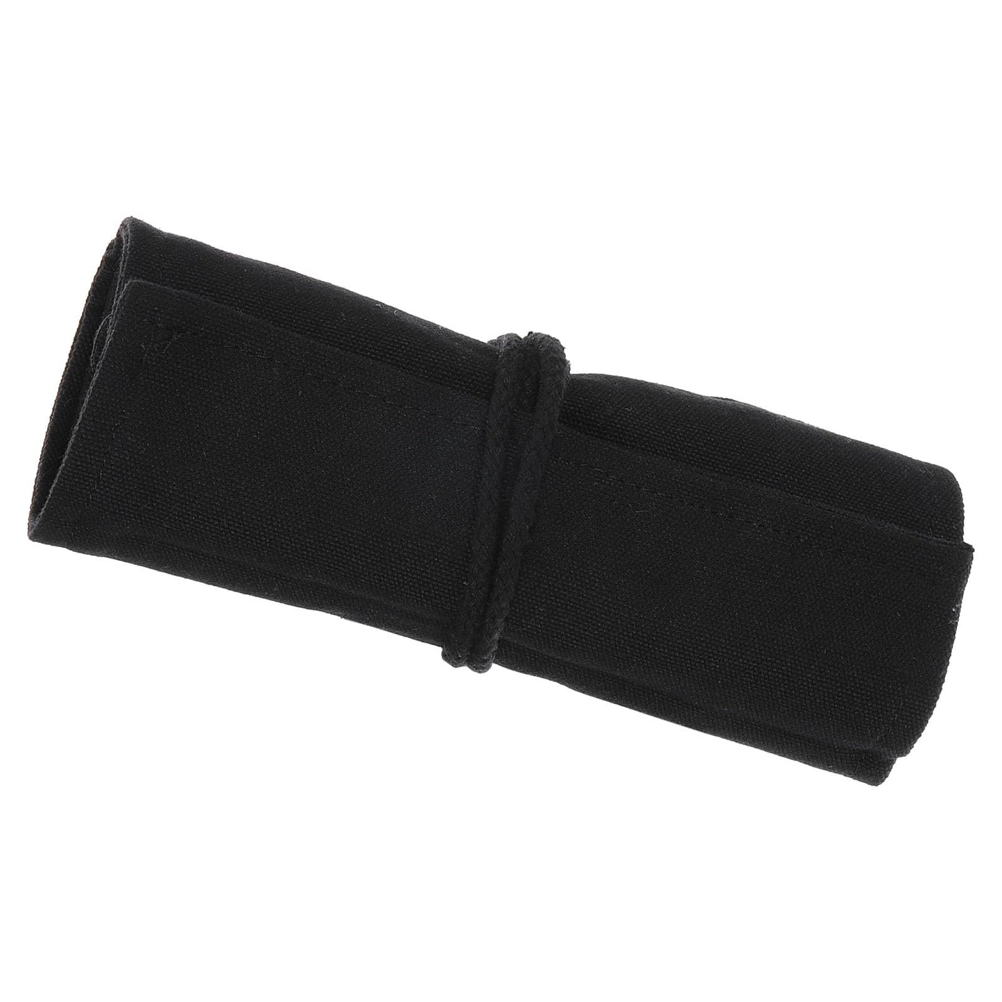 PATIKIL Handmade 24 Slots Roll Up Pencil Case, Canvas Pencil Wrap Pouch Pen Holder Organizer for Artist Drawing Coloring Sketching, Black