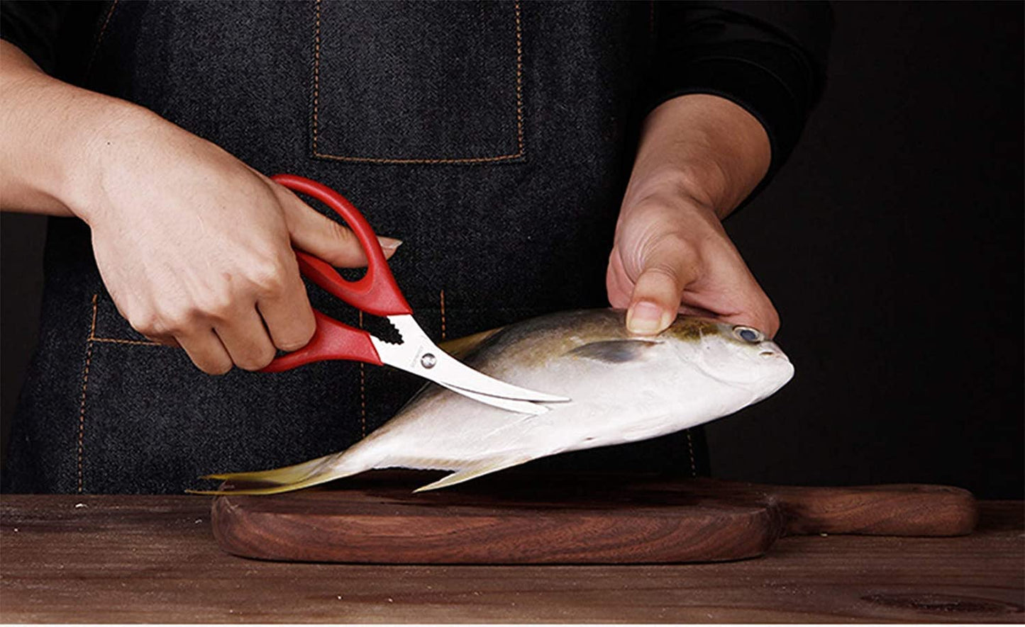 8 piecesred Seafood Scissors Crab Scissors Professional and durable Seafood Shears Multifunctional Crab Leg Crackers and Tools