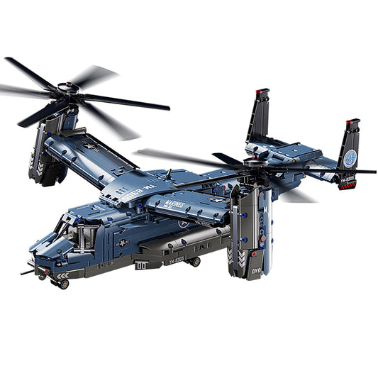 Chodia Military Helicopter Building Blocks Set,Fighter Jet Model Toys,V-22 Osprey Army Airplane Kits with Ratoting Propeller,STEM Christmas Xmas Birthday Gifts for Adult Boys Teens 8-14 14+(1486PCS)