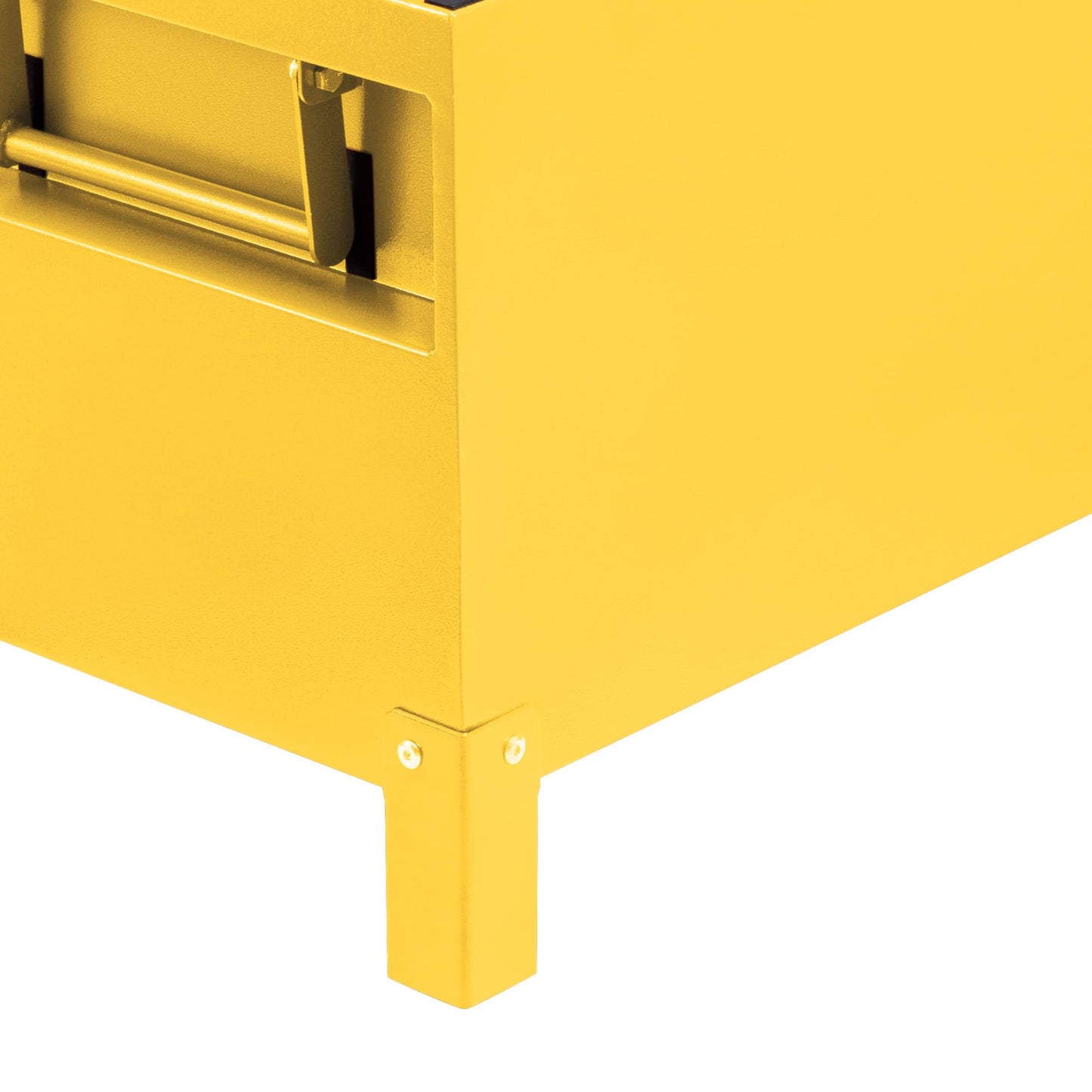 Aluminum Truck Tool Box Jobsite Storage Box Toolbox Chest Cabinet Heavy Duty Truck Bed Toolbox Gangboxes Tools Organizer Pick Up Truck Bed RV Trailer With Side Handles (36x15 Inch / Steel / Yellow)