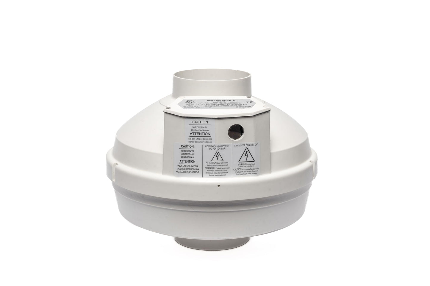 Festa AMG Maverick Radon Fan – 4“ Installation Kit - Quiet and Energy Efficient Radon Mitigation Inline Fans – High Performance 4” Duct Fan