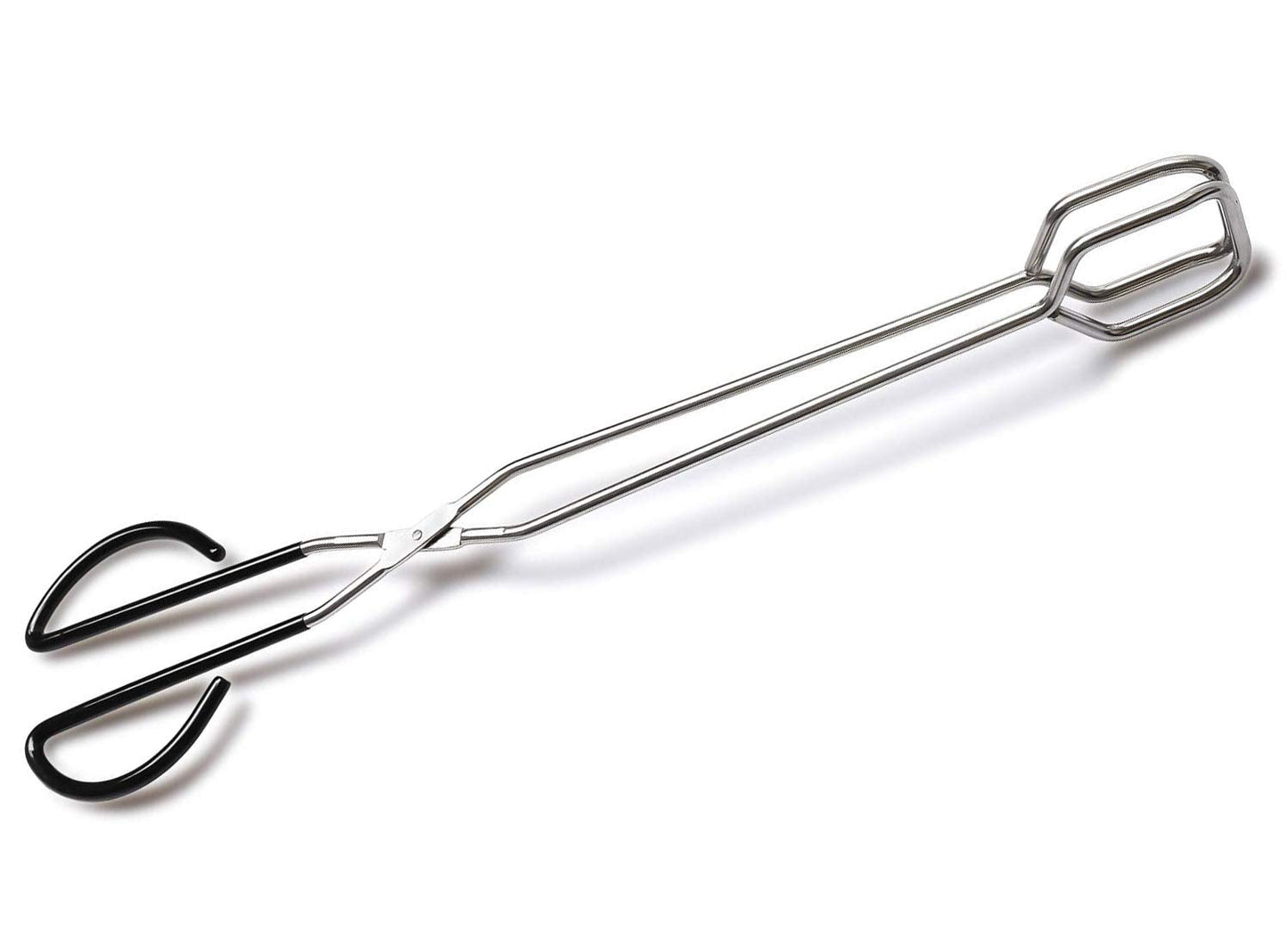 Hiash 16 Inch Extra Long Stainless Steel Kitchen Scissor Tongs, Non-Slip Comfortable Red Grip, Heat Resistant for BBQ and Cooking