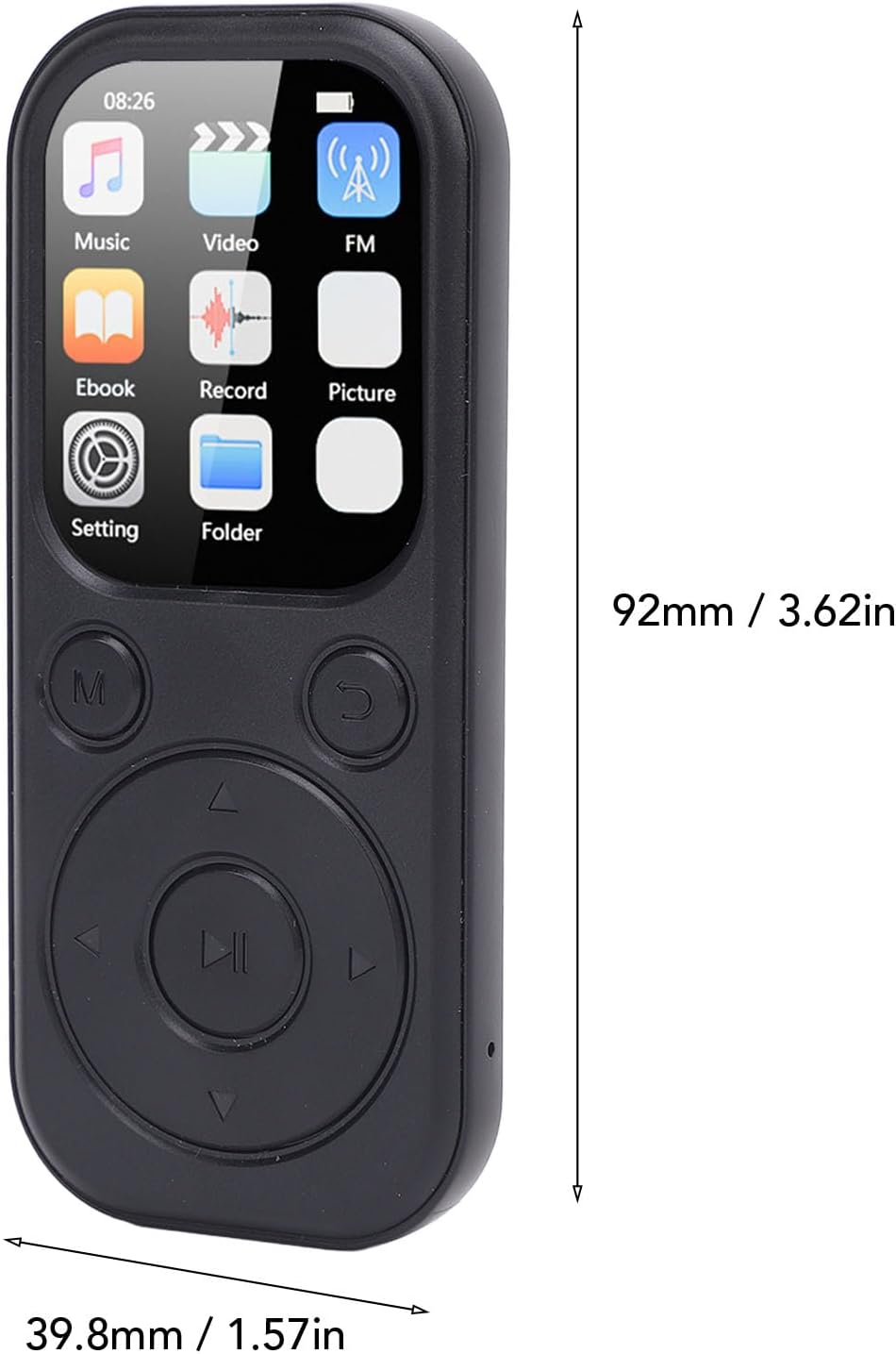 Bewinner 5.4 MP3 2.01 Inch 128GB 500mAh 32G Bluetooth Player with HiFi Sound, IPS Screen, Supports Memory Card