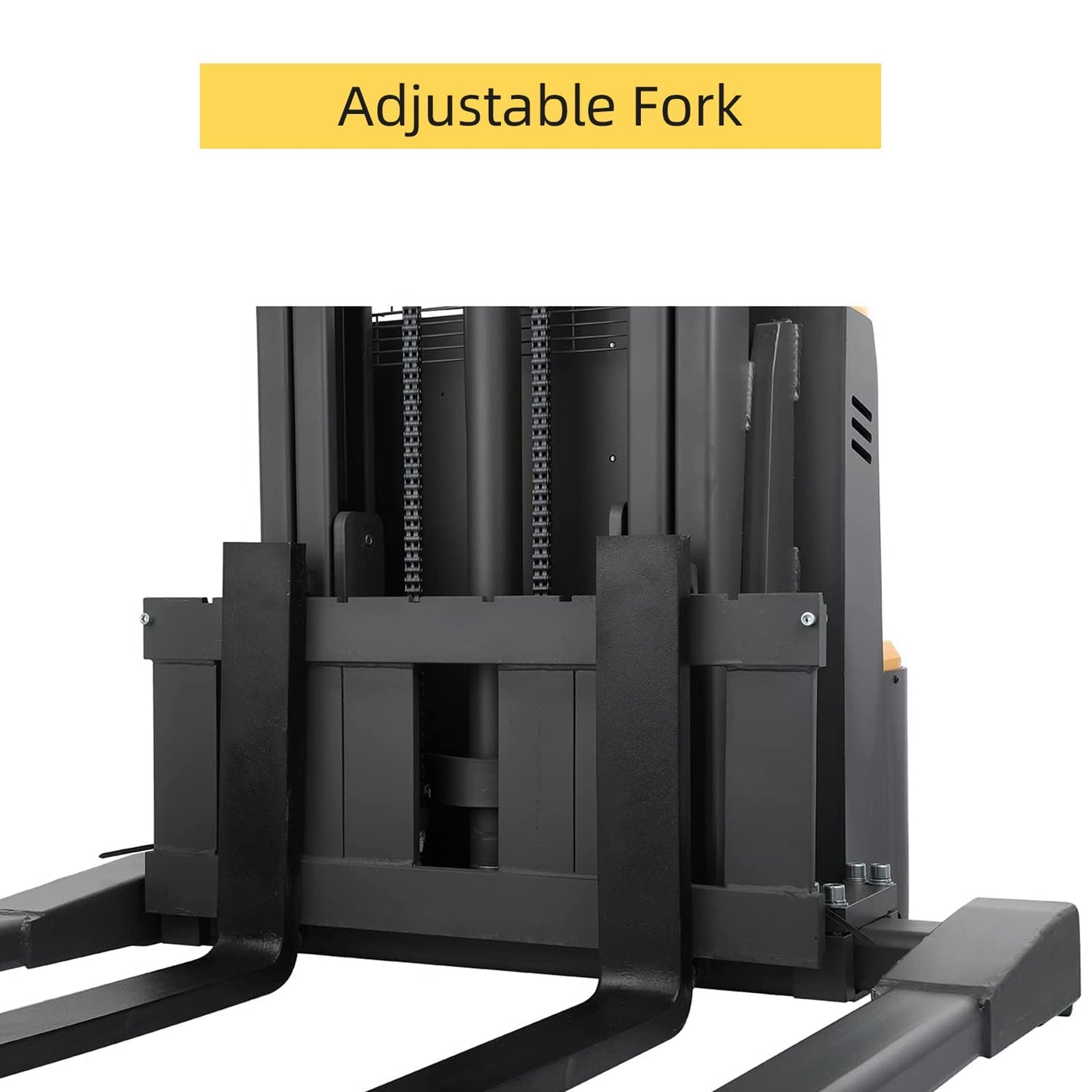 APOLLOLIFT Fully Powered Electric Stacker with Straddle Legs, 3300 lbs Capacity 138" Lift Height, Fully Electric Material Handling Lift Truck, with Adjustable Forks