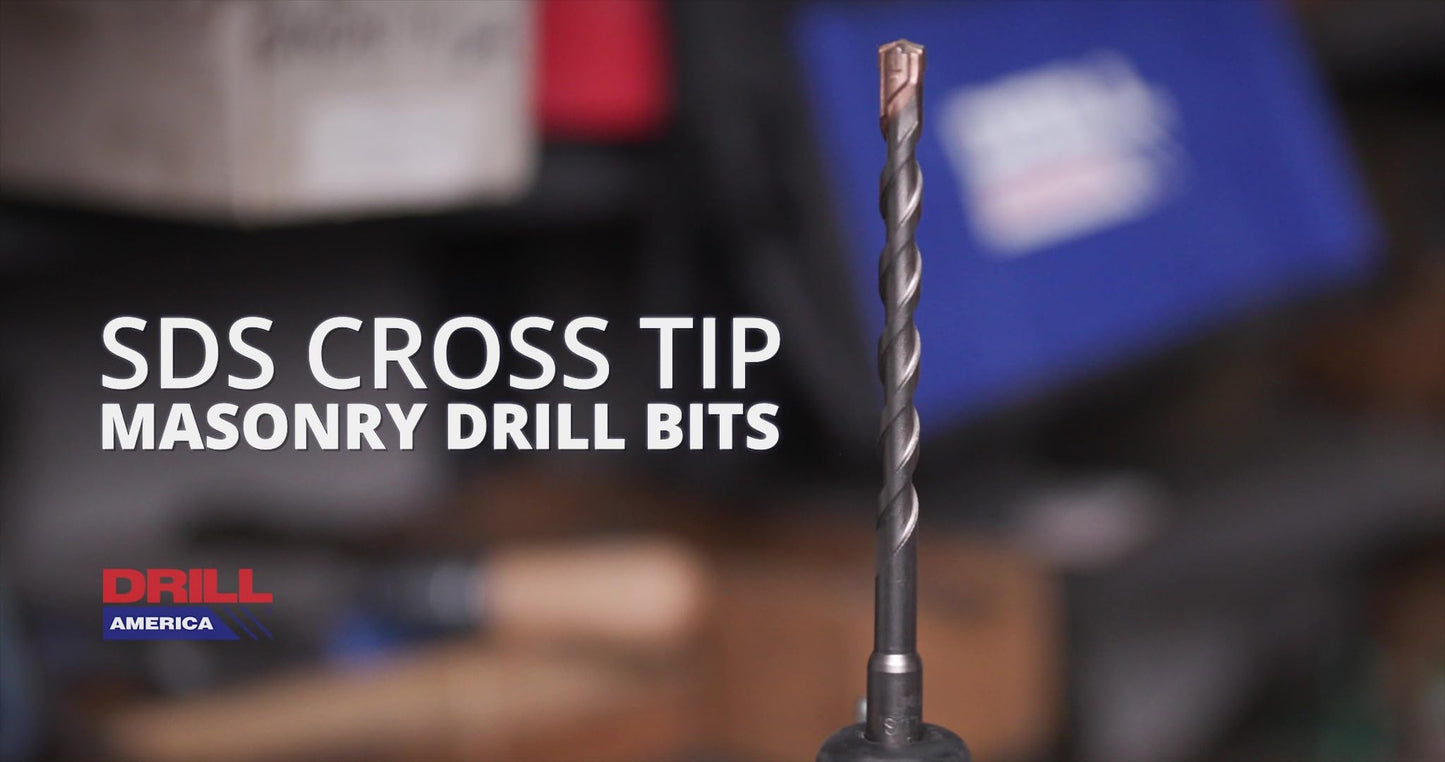 Drill America 5/16" x 6" PRO Series SDS-Plus 4-Cut Tip Hammer Bit Drill Bit (Pack of 20)