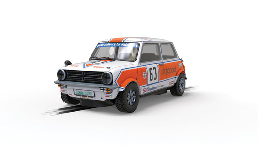 Scalextric Mini 1275GT Data Post Alan Curnow 1979 BSCC 1:32 Slot Race Car C4413