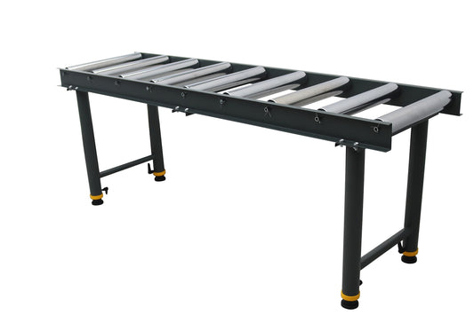 INTSUPERMAI 9 Rolls Adjustable Conveyor Roller Heavy-Duty StandTable Adjustable Roller Conveyor Feed Stand Roller Table Conveyor Stand 440 Lbs