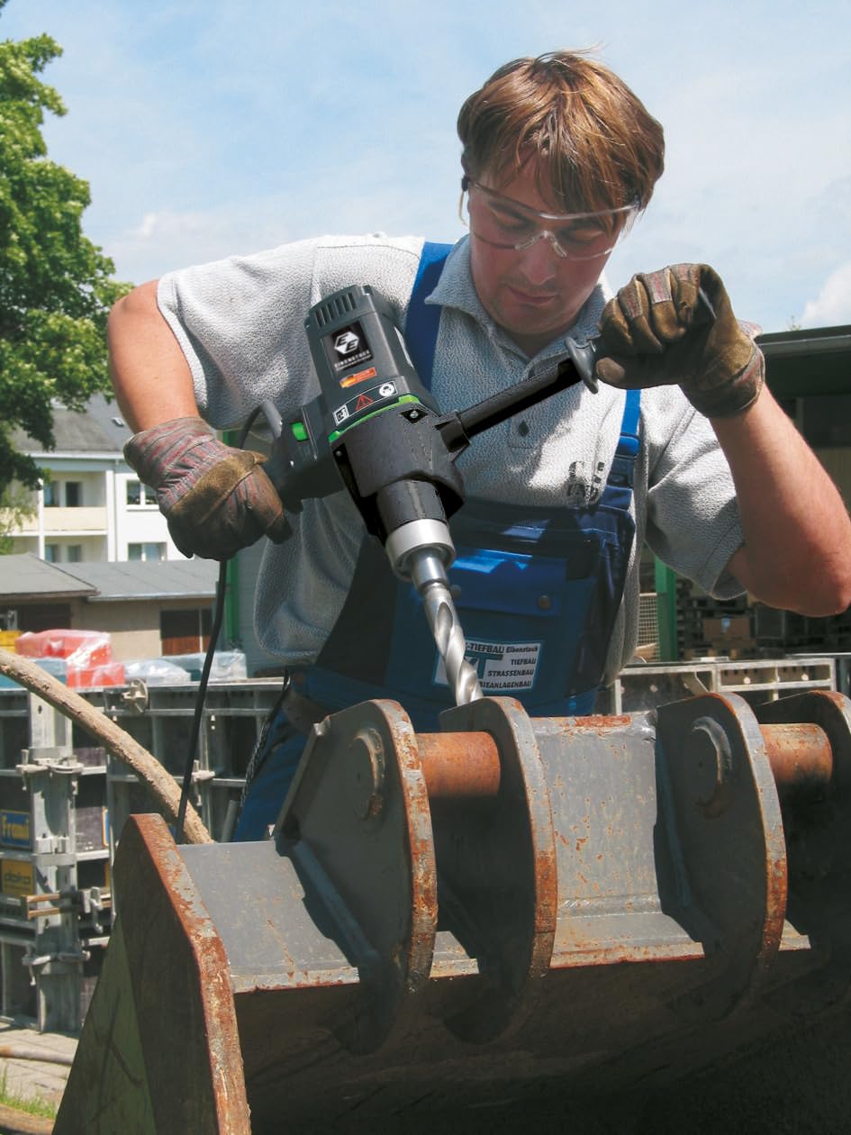 CS Unitec | EHB 32/2.2 R/RL | Reversible Hand-Held Drilling Machine/Drive Motor for Metal Surfaces. 16.3 Amp, 110V, 2 Speeds 60-140 & 200-470 RPM - Made in Germany
