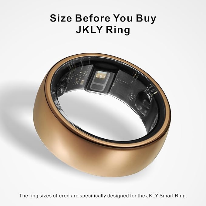 Smart Ring, Activity Trackers, Sleep Ring, Fitness Tracking, Stress Tracker, Heart Rate, Meditation, Temperature, Respiratory, No App Subscription, Women, Men, iOS, Android (Rosegold, 7)