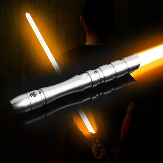 YDDSABER 38.3inch Lightsaber,Metal Duel Light Sabers,4 Sound Fonts,USB Rechargeable Light Swords with Loud Sound,Swing, Blaster,Adults Kids Cosplay Props Birthday Xmas Gift(Orange)