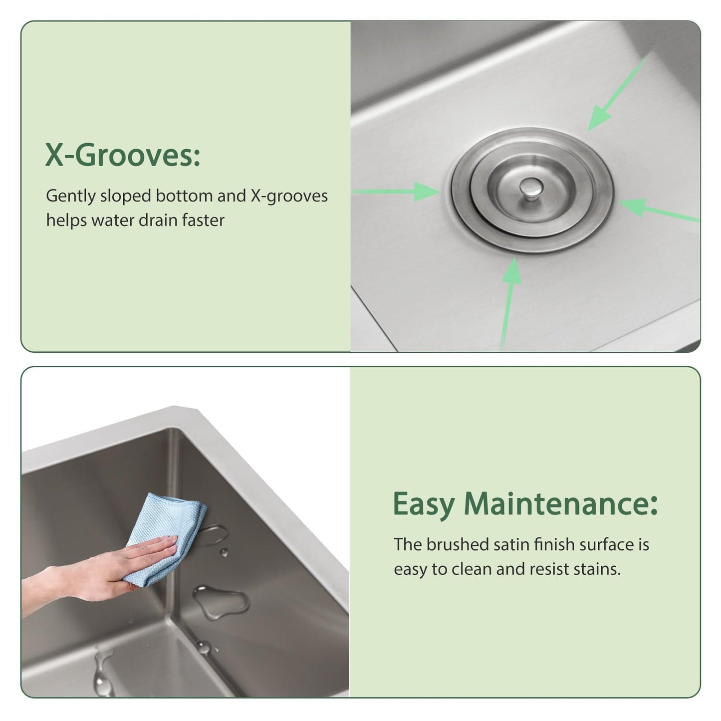 30 Inch Undermount Kitchen Sink - Couoko 30x18 Undermount Single Bowl Kitchen Sink 16 Gauge Stainless Steel Deep Handmade Round Corner Under Counter Kitchen Sink with Accessories