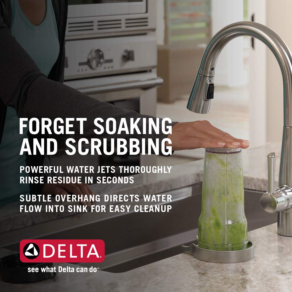 Delta Faucet Glass Rinser for Kitchen Sinks, Kitchen Sink Accessories, Bar Glass Rinser, Chrome GR150