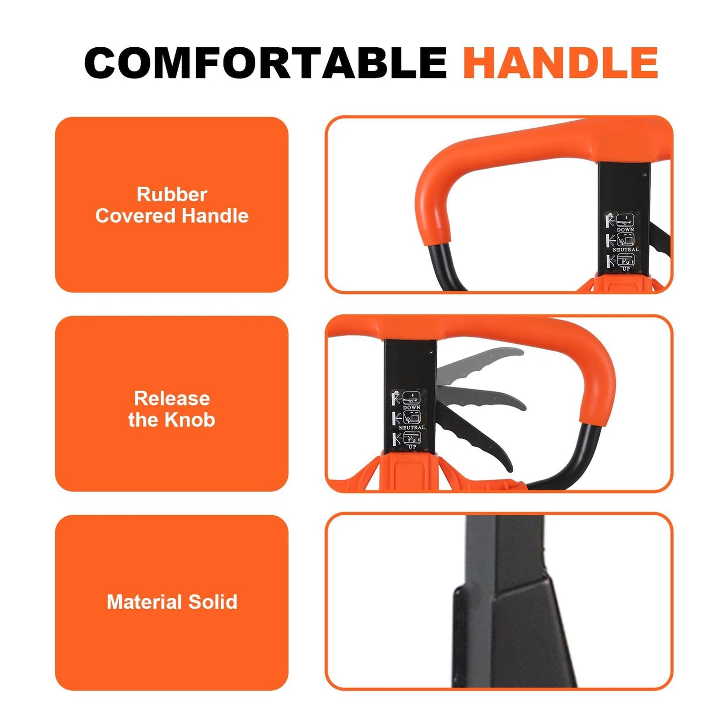 Tory Carrier Pallet Jack Hand Truck Manual Pallet Jacks 5500-Lb. Capacity 21W x 48L Forks Standard Duty, Rubber Handle, Nylon Wheels