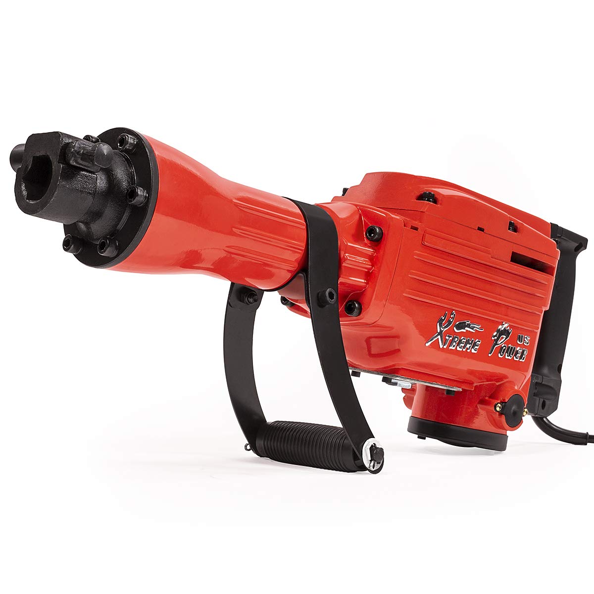 XtremepowerUS 2200W Demolition Electric Jack Hammer Chisel Heavy Duty DIY Demo Floor Scrap Cement Concrete Breaker Punch Drill Set Include (Point, Flat and Scraping Bit)